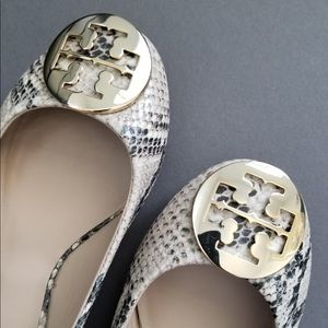 Tory Burch Snake Print Reva Flats Size 6-6.5